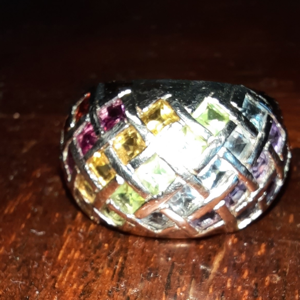 Rainbow Cocktail Statement Ring - image 5